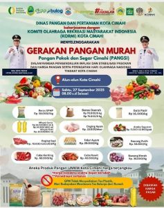 Untuk Membantu Masyarakat   Gerakan Pangan Murah Cimahi Hadirkan Harga Bersahabat 